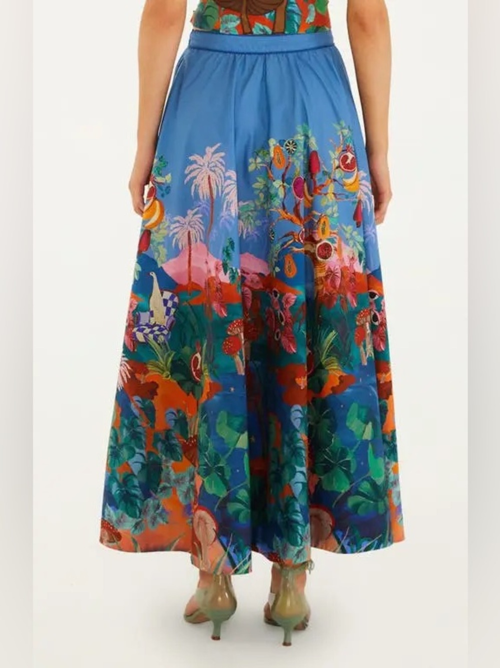 FARM Rio Dream Landscape Organic Cotton Maxi Skirt - Picture 3 of 10